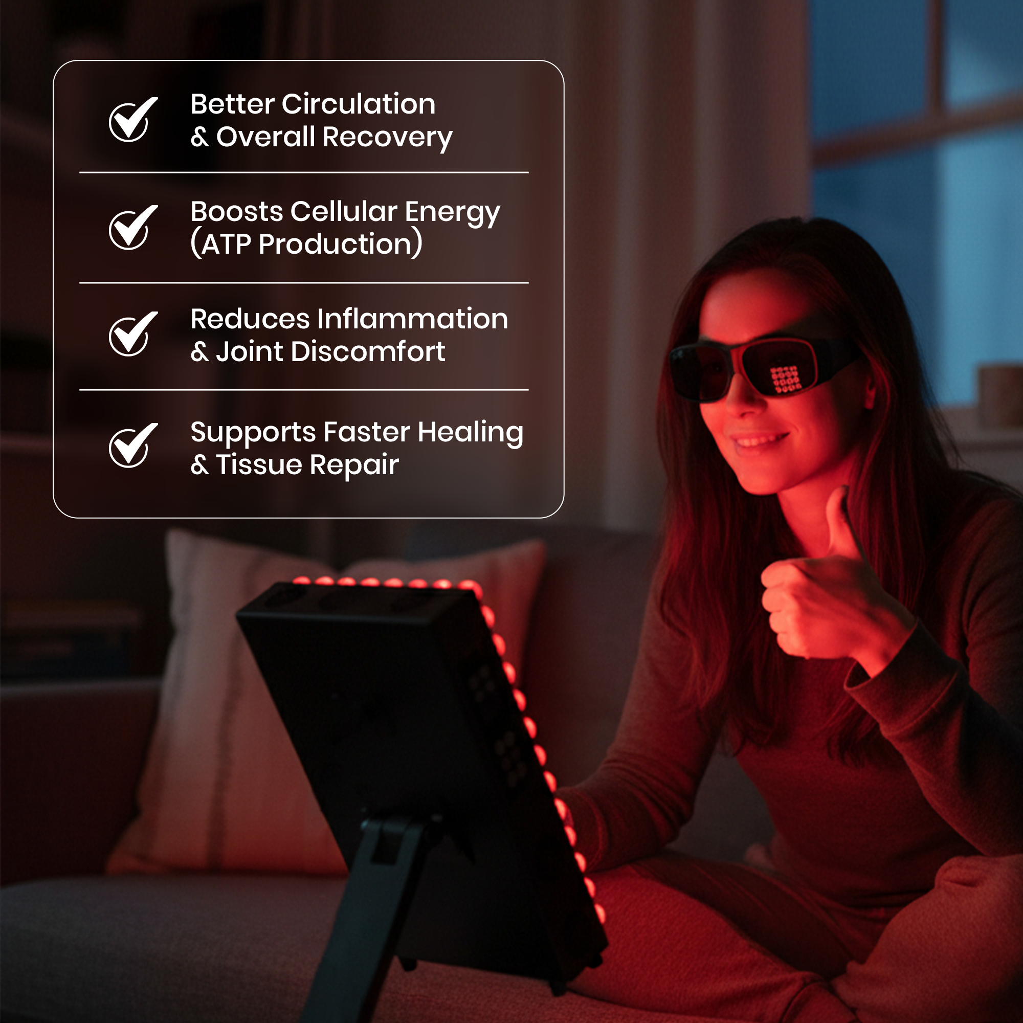 Red & Infrared Light Therapy Panel Pro