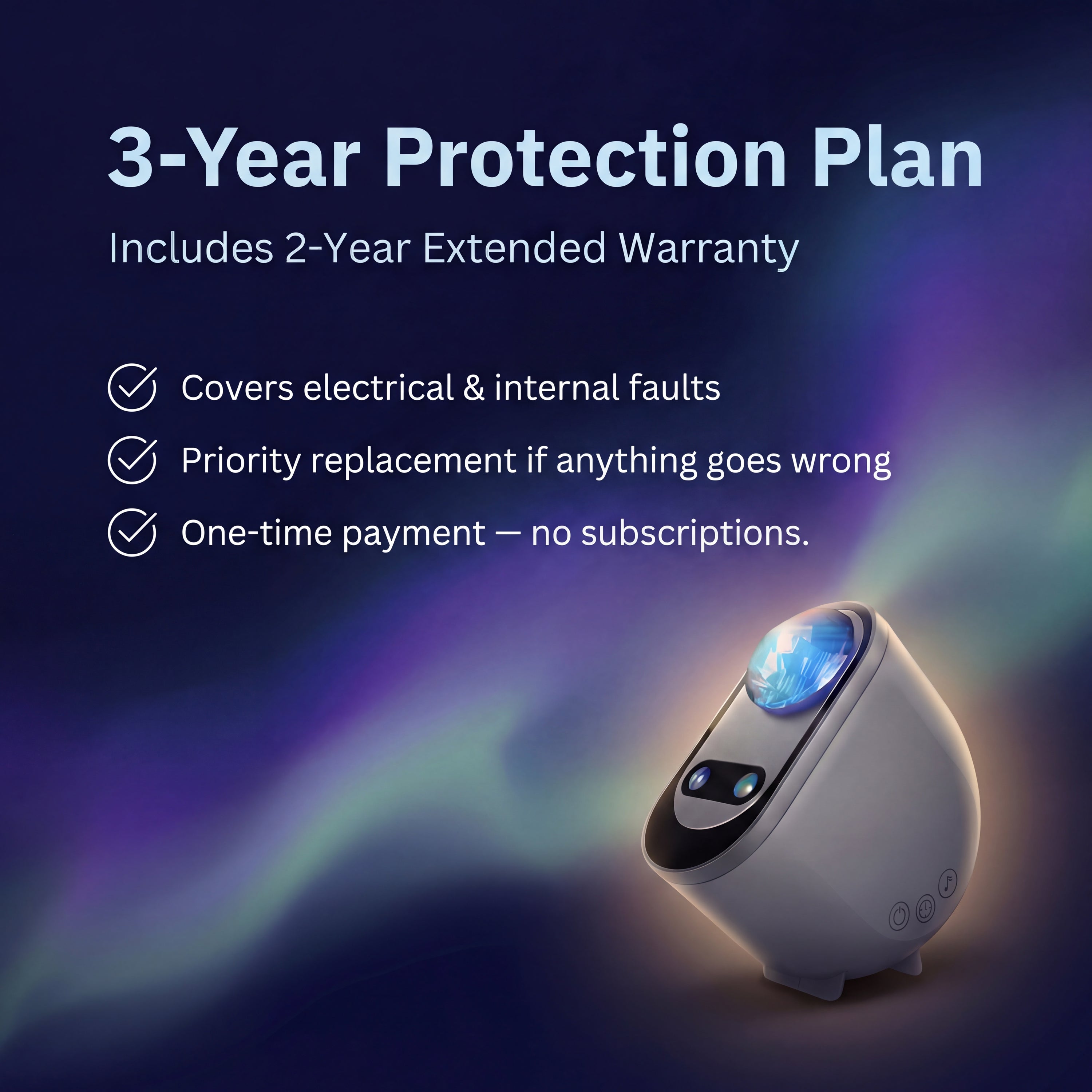 3 Year Warranty & Fault Protection